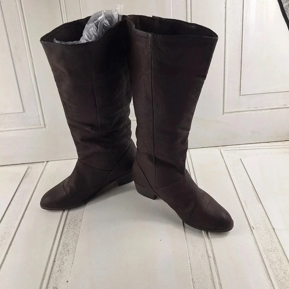 Savida Collection By Betco Brown Genuine Leather Womens Boots Sz 8
